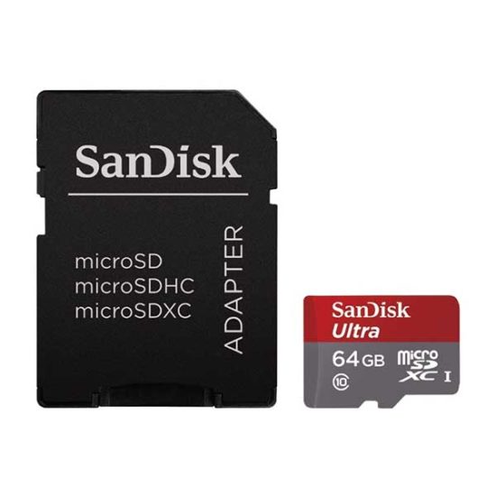 Карта памяти micro SDXC 64Gb Sandisk Ultra Class 10 UHS-I