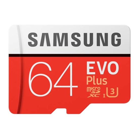 Карта Памяти micro SDXC 64Gb Samsung EVO Plus V2 UHS-I U3 + ADP (100/60 Mb/s)