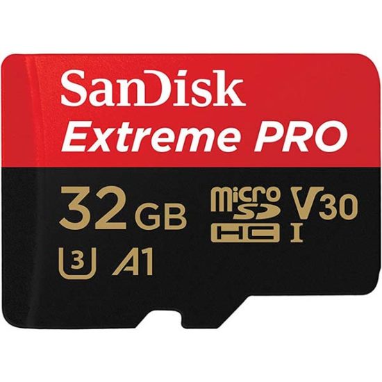 Карта Памяти micro SDHC 32Gb Sandisk Extreme Pro UHS-I U3 V30 A1 + ADP (100/90 MB/s)