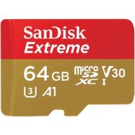 Карта памяти micro SDXC 64Gb Sandisk Extreme UHS-I U3 V30 A1 + ADP (100/60 MB/s)
