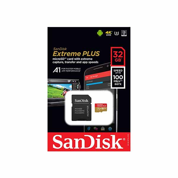 Карта памяти sandisk extreme pro microsdhc 32gb uhs i u3 v30 a1 adp