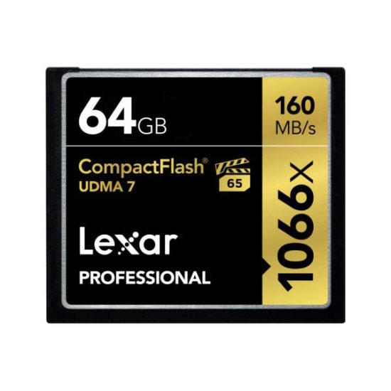 Карта памяти CF 64Gb Lexar Professional 1066x (160/155 Mb/s)