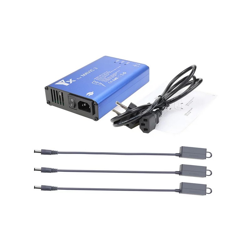 Сетевое зарядное устройство YX для DJI Mavic 3 (3 АКБ и 2 USB)