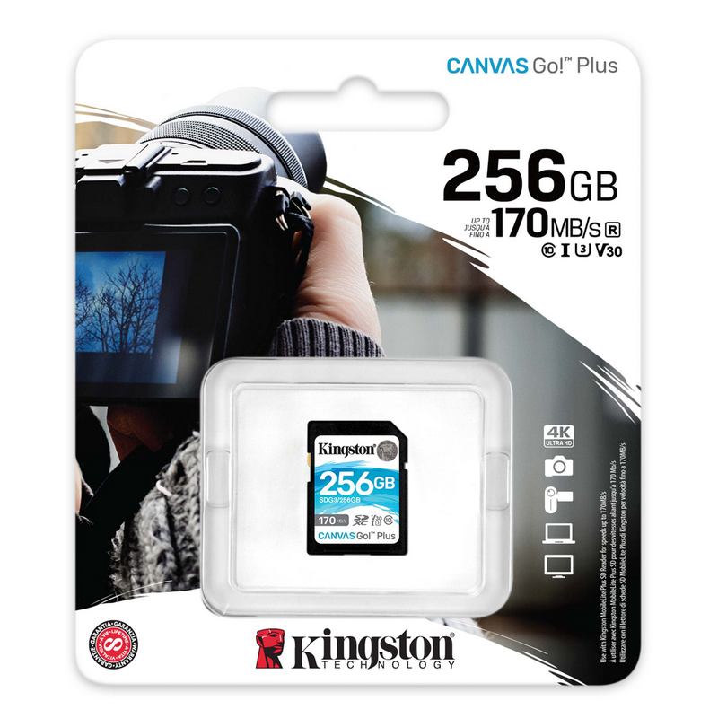 Карта памяти SDXC 256Gb Kingston Canvas Go Plus UHS-I U3 V30 A2 (170/90 Mb/s) — изображение 3