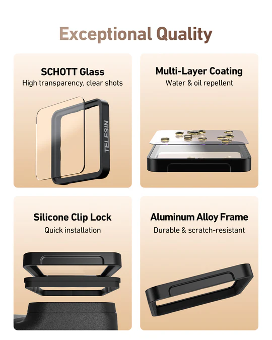 Комплект фильтров TELESIN CPL/ND8/16/32 для Insta360 Ace II PRO (S5-FLT-27-TIS)