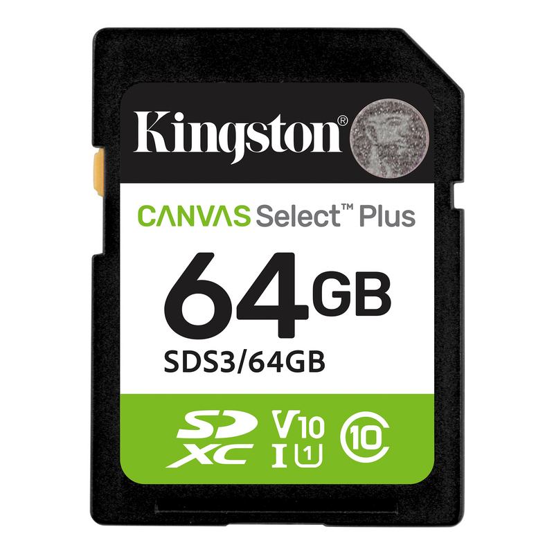 Карта памяти SDXC 64Gb Kingston Canvas Select Plus Gen 3 UHS-I (100/70 Mb/s) — изображение 3