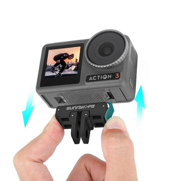 Адаптер переходник Sunnylife для DJI OSMO Action 3/4/5 PRO/360 на крепление GoPRO и 1/4" (AD691D) — изображение 5