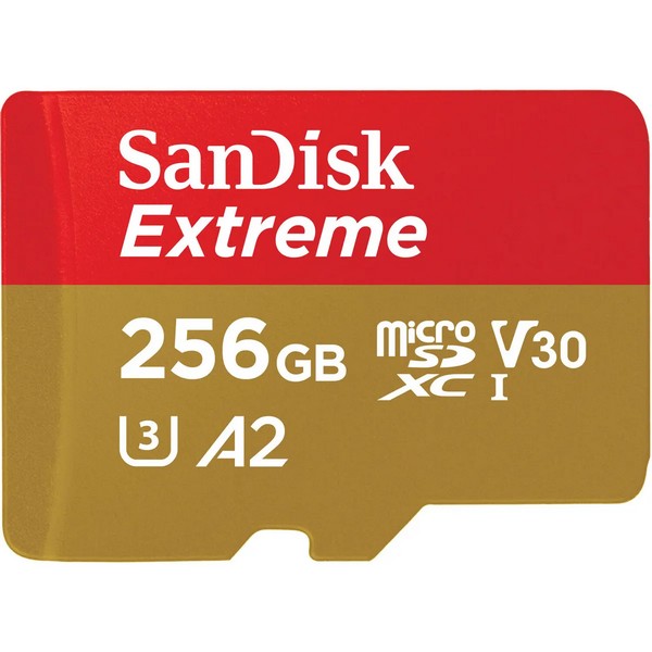 Карта памяти microSDXC 256Gb SanDisk Extreme UHS-I U3 V30 A2 (190/130 MB/s)